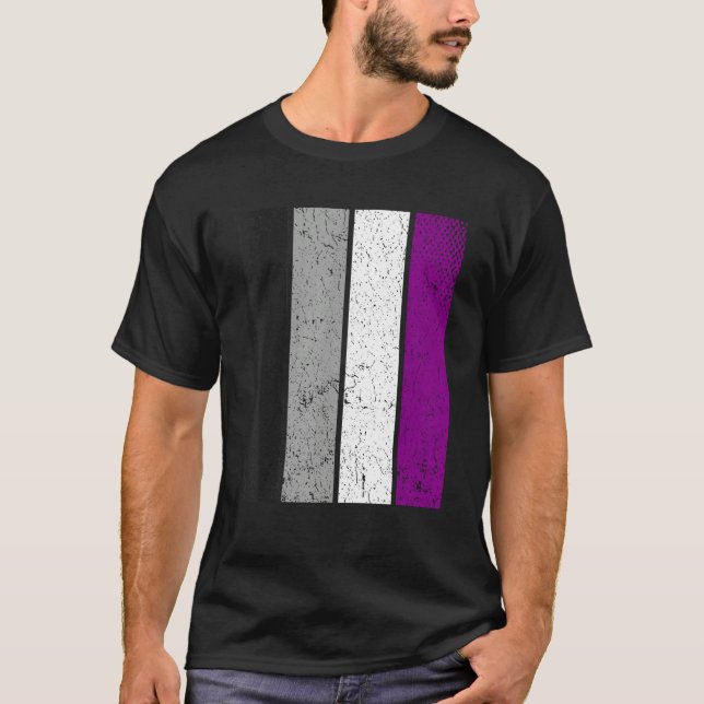 T-shirt LGBT Gay Lesbian Pride Support LGBTQ Flag Asexual (Devant)