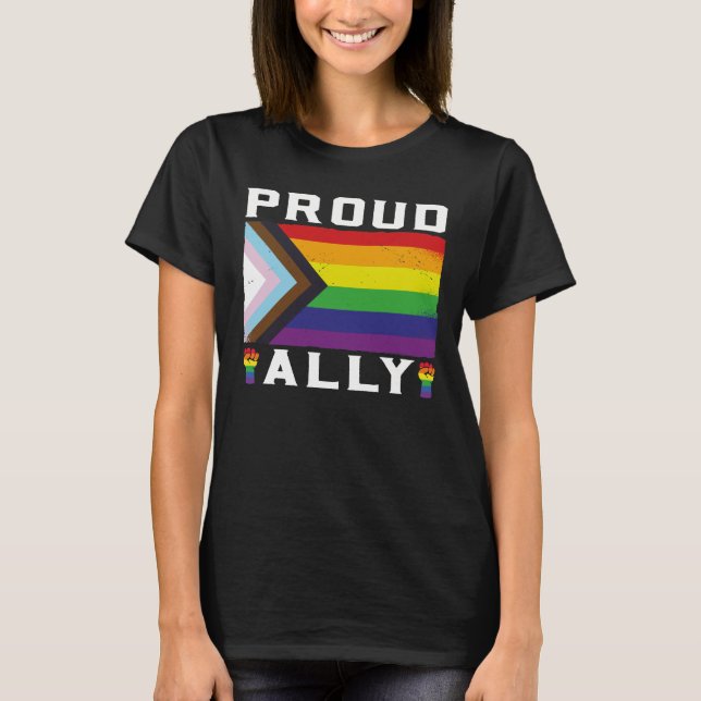 T-shirt LGBT Gay pride Mois Fier Ally (Devant)