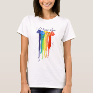 T-shirt Lgbt Gay pride Poppy Flower Rainbow Choose Love