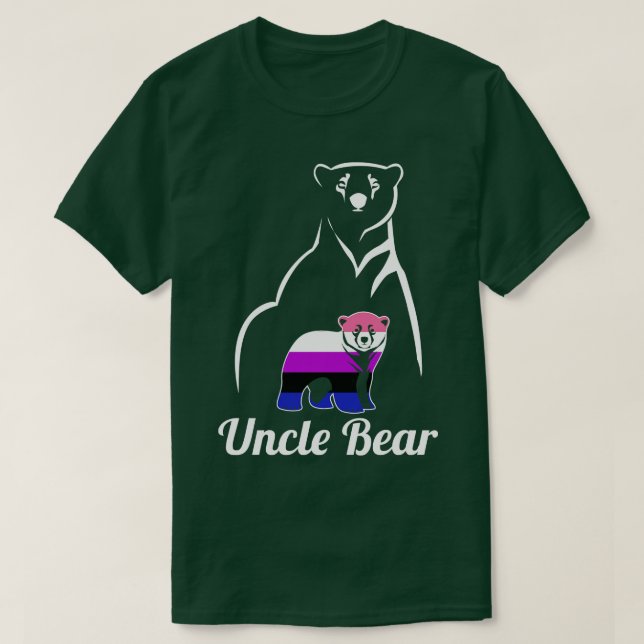 T-shirt LGBT Genderfluide Oncle Ours Genderfluide Fierté D (Design devant)