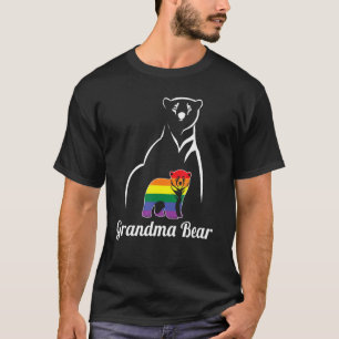 T-shirt Lgbt Grand-mère Ours Gay pride Lesbian Rainbow Gra