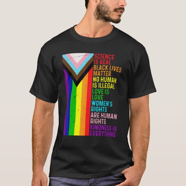 T-shirt Lgbt Lesbian Gay Science Est Véritable Blm L'Amour (Devant)