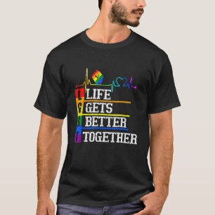 T-shirt Lgbt Life - Gets - Better - Together Hearbeat Rai
