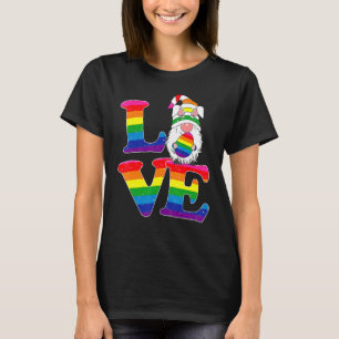 T-shirt Lgbt Love Gnome Jour de Pâques Couple Lesbian Gay