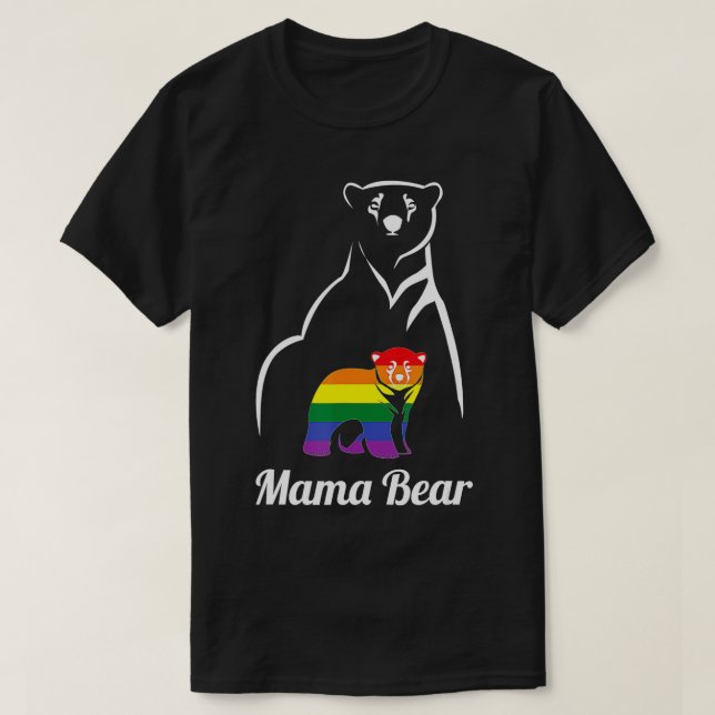 T-shirt LGBT Mama Bear Gay Pride d'Equal Rights Rainbow (Design devant)