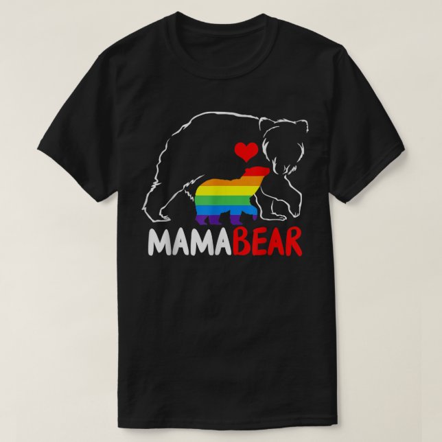 T-shirt LGBT Mama Bear - Gay Pride Equal Rights Rainbow  (Design devant)