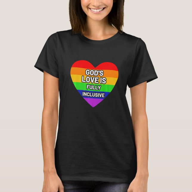T-shirt Lgbt Mois Gay pride L'Amour de Dieu chrétien est t (Devant)