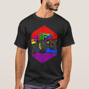 T-shirt Lgbt Monster Truck Rainbow Flag Lgbt Q Car Gay Pri