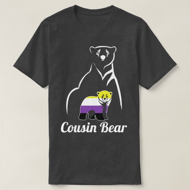 T-shirt LGBT Non Binary Cousin Bear Enby Non Binary Pride (Design devant)