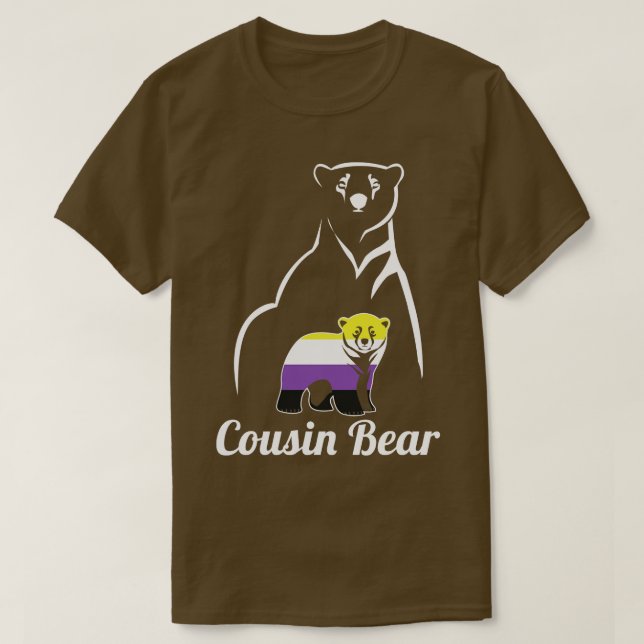 T-shirt LGBT Non Binary Cousin Bear Enby Non Binary Pride (Design devant)