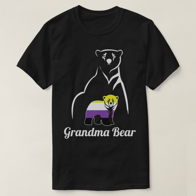 T-shirt LGBT Non-Binary Grand Bear Enby Non Binary Pride (Design devant)