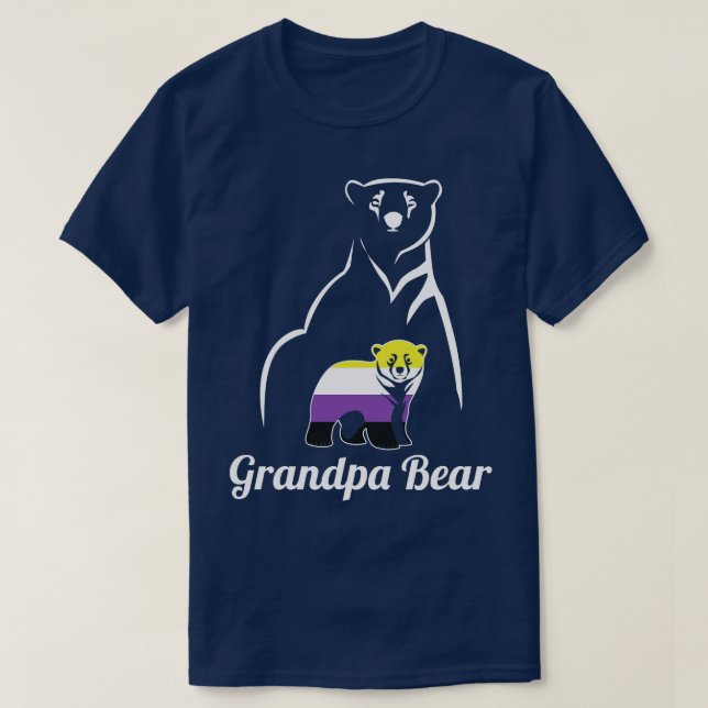 T-shirt LGBT Non-Binary Grand-pa Bear Enby Non Binary Prid (Design devant)