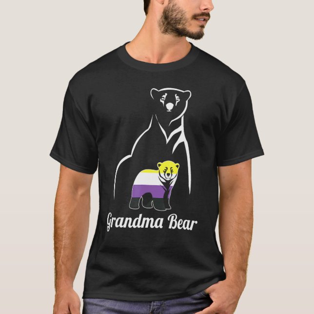 T-shirt LGBT Non Binary Grandma Bear Enby Non Binary Pride (Devant)
