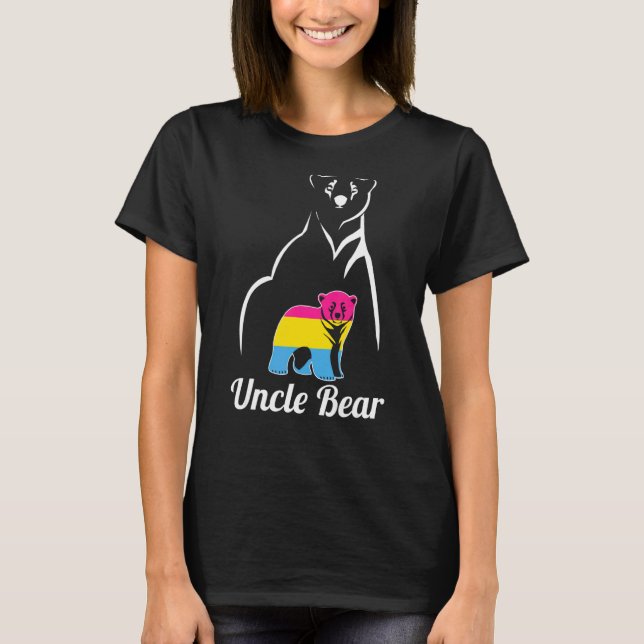 T-shirt Lgbt Pansexual Uncle Bear Pan Pride Indicateur (Devant)