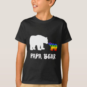 T-shirt Lgbt Papa Ours Papa Lesbienne Gay Biual Transgenre