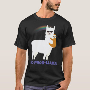 T-shirt Lgbt  Paresseux Chevauchant Lama  Arc-en-ciel  Alp