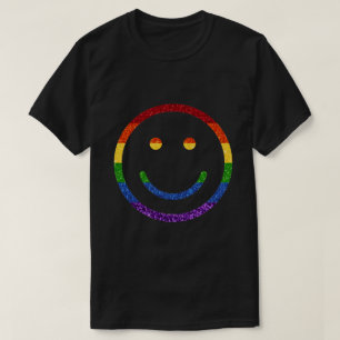 T-shirt LGBT Parties scintillant Rainbow Pride Smile