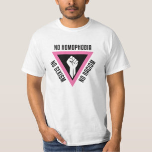 T-shirt LGBT - Poing augmenté dans la version rose de