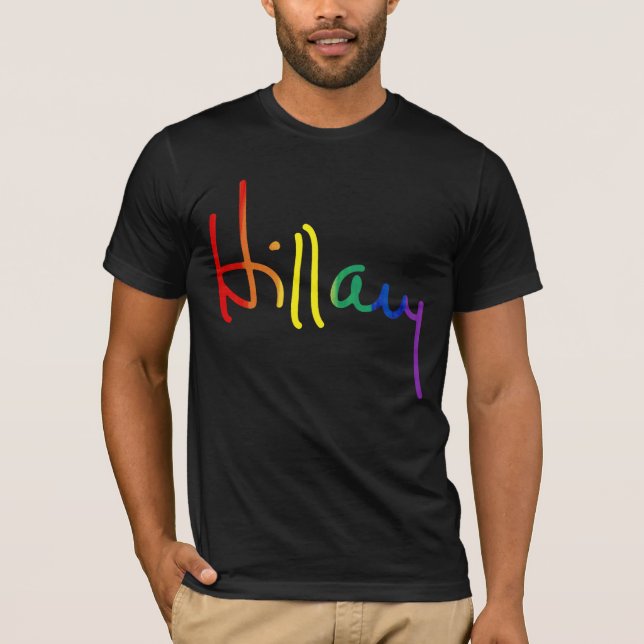 T-shirt LGBT pour Hillary Clinton (Devant)
