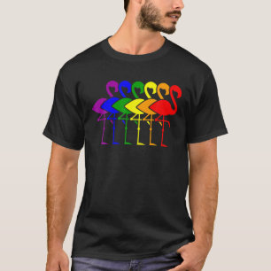 T-shirt LGBT Pride Flamant rose rose Lesbian Gay Support
