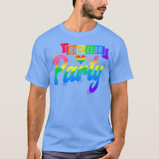 T-shirt Lgbt Pride Gay Bachelor Party Fiançailles de coeur