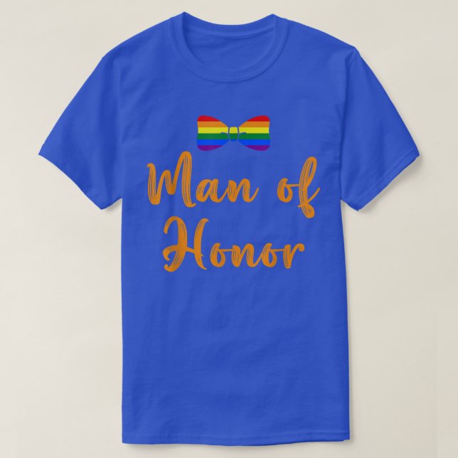 T-shirt Lgbt Pride Gay Bachelor Party Homme D'Honneur Enga (Design devant)