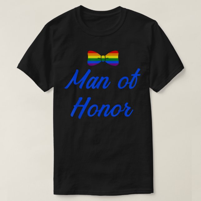 T-shirt Lgbt Pride Gay Bachelor Party Man Of Honor Engagem (Design devant)
