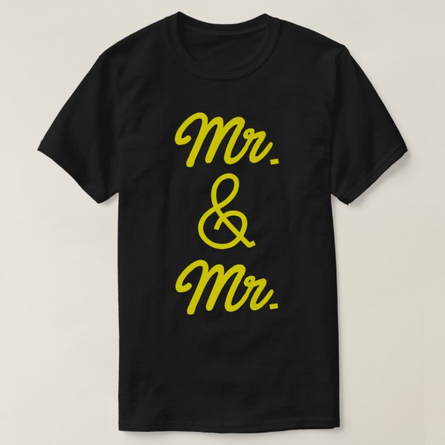 T-shirt Lgbt Pride Gay Bachelor Party Mr And Mr Engagement (Design devant)