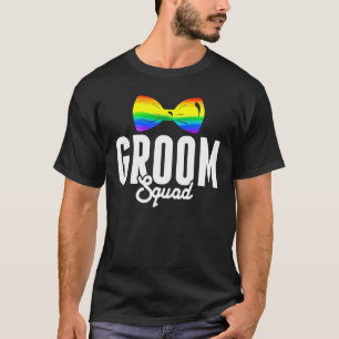 T-shirt LGBT Pride Groom Squad Gay Bachelor Party Rainbow