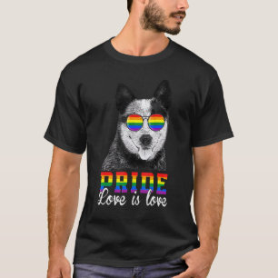 T-shirt Lgbt Pride L'amour est l'amour du chien de bétail