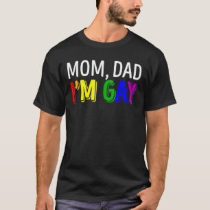 T-shirt Lgbt Pride Maman Papa Je Suis Gay Rainbow Family S