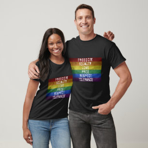 T-shirt LGBT Pride Moderne Arc-en-ciel