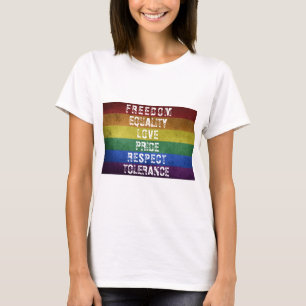 T-shirt LGBT Pride Moderne Arc-en-ciel