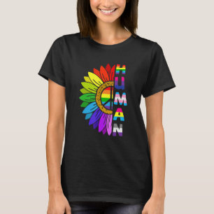 T-shirt Lgbt Pride Mouvement social Paix humaine Tournesol