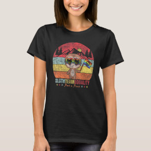 T-shirt Lgbt Pride Sloth Team Equality Rainbow Flag Suppor