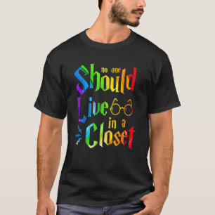 T-shirt Lgbt Q Gay pride Fier Ally Personne Ne Devrait Viv