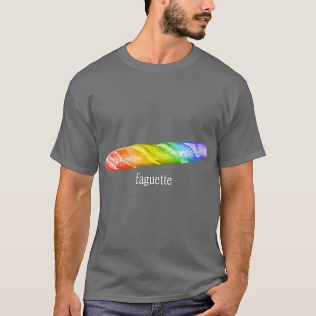 T-shirt Lgbt Rainbow Baguette Faguette Lgbt Bread retro (Devant)