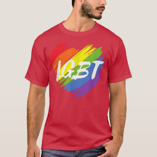 T-shirt LGBT Rainbow Heart Design Support Equality LGBTQ P