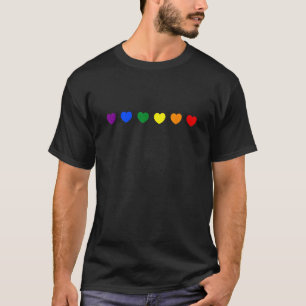 T-shirt LGBT Rainbow Hearts Couleurs Gay pride LGBTQ Ally