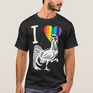 T-shirt LGBT Rainbow Rooster Gay Lesbian Pride vacances -s