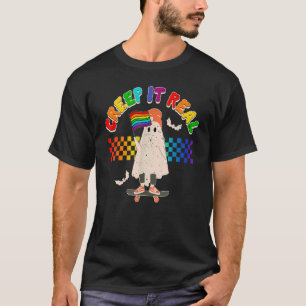 T-shirt LGBT Retro Halloween Creuse it Real Vintage Ghost