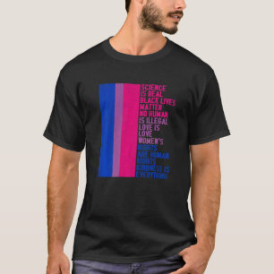 T-shirt Lgbt Rétro La Fierté Bisexuelle Drapeau L'Amour Es