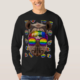 T-shirt Lgbt Rhino Gay pride Mois Animal Rainbow Lesbian
