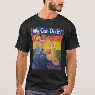 T-shirt LGBT Rosie Le Riveter, On Peut Le Faire Rosey Rosy
