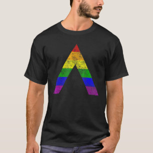 T-shirt Lgbt Stright Gay Ally Pride Rainbow Flag Hetero S