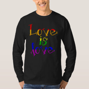 T-shirt Lgbt Support Rainbow Pride L'amour est amour Lesbi