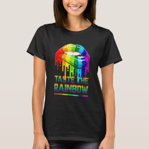 T-shirt LGBT Taste Rainbow Lips s Lesbian Human Gay pride