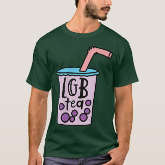 T-shirt LGBTea Funny LGBTQ Pun Pride Mois Gay Boba Tea Lo