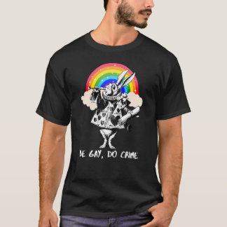 T-shirt Lgbtq Alice Au Pays Des Merveilles Lapin Blanc Be