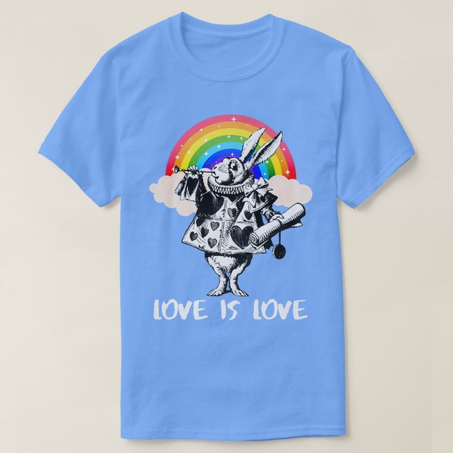 T-shirt LGBTQ Alice aux pays des merveilles Lapin Blanc -  (Design devant)
